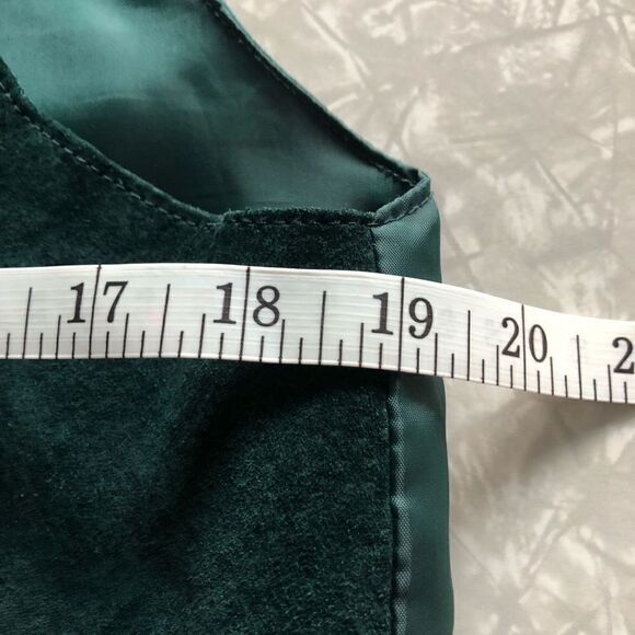 suede leather gato western wear size medium dark green cowboy vintage props - Picture 9 of 11